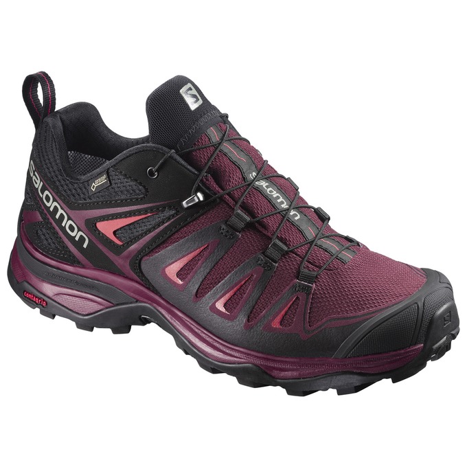 Salomon X ULTRA 3 GTX® W Zapatillas Trekking Mujer - Burdeos / Negras - Colombia (15362-CORI)